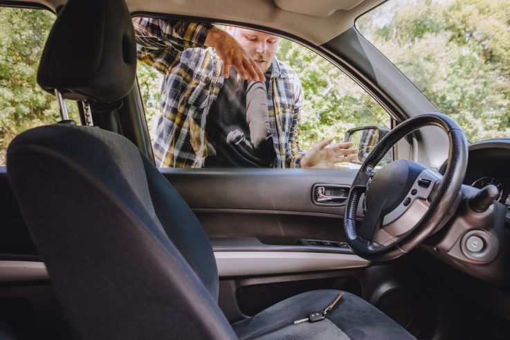 Man locked out of car